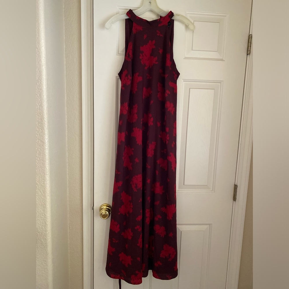 Ann Taylor Autumn Red Size Small Halter Top Maxi Length Dress